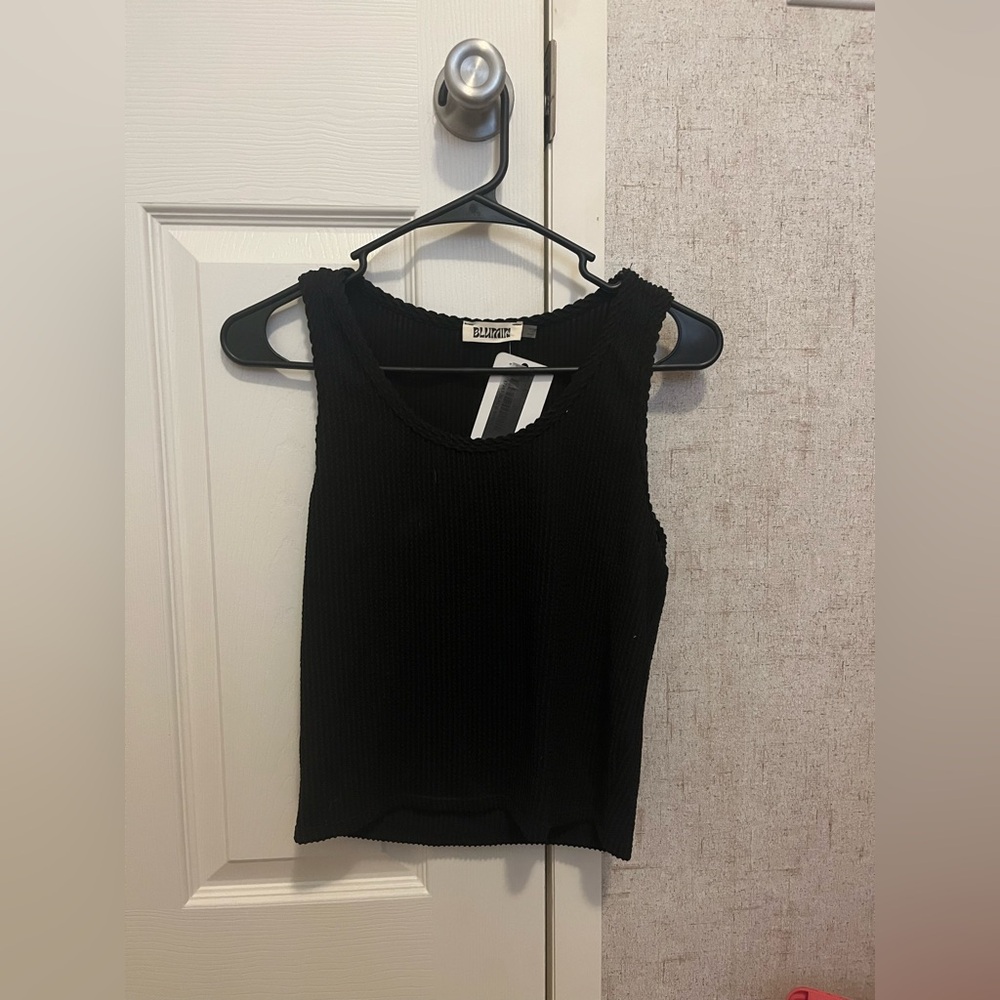 Ribbed cropped tank top